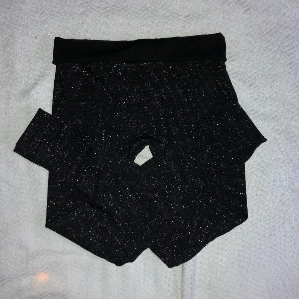 insulated sparkly black tights